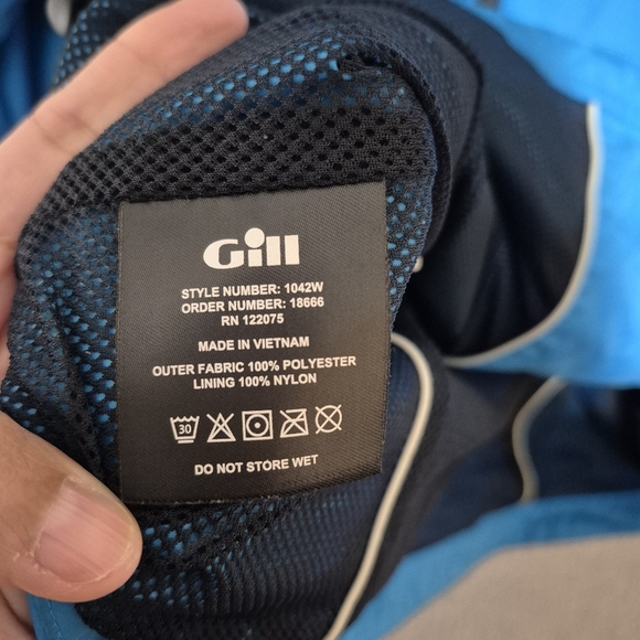 Gill Women's Blue Crew Lite Full Zip Jacket Style 1042W Size 10 - Picture 4 of 10